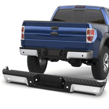 Load image into Gallery viewer, KUIPERAUTO Rear Steel Bumpers Assembly Compatible for 2009-2014 Ford F-150 F150 Pickup WITH Parking Sensor Holes Complete Back Bumpers FO1103160 -Chrome