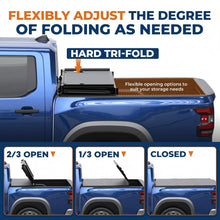 Load image into Gallery viewer, KUIPERAUTO 5FT Fiberglass Tri Hard Compatible for Nissan Frontier 2005-2025 Tonneau Cover Truck Bed Cover Fleetside Bed On Top 60Inch