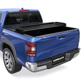 Tri Fold Soft Folding Truck Bed Tonneau Cover Compatible for Nissan Frontier 20052025 Suzuki Equator 20092014 Fleetside 5 FT On Top