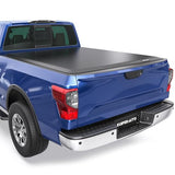 RollUp Soft Vinyl Truck Bed Cover Compatible for 20042015 Nissan Titan Tonneau Cover  Fleetside 67 FT Bed On Top 78 Inch