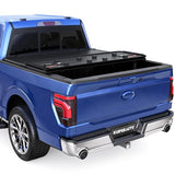 Hard Tri Truck Bed Tonneau Cover Compatible for 20152024 2025 Ford F150 F150 Styleside Not for Flareside 55 Bed
