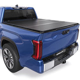 Fiberglass Tri Hard Tonneau Cover Compatible for 2014-2021 Toyota Tundra Fleetside Truck Bed Cover 5.5 FT Bed On Top 66.7 inch