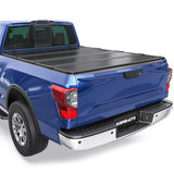 Aluminum Quad Hard Truck Bed Tonneau Cover Compatible for 20162024 Nissan Titan  Fleetside  56 FT Bed On Top 67 inch