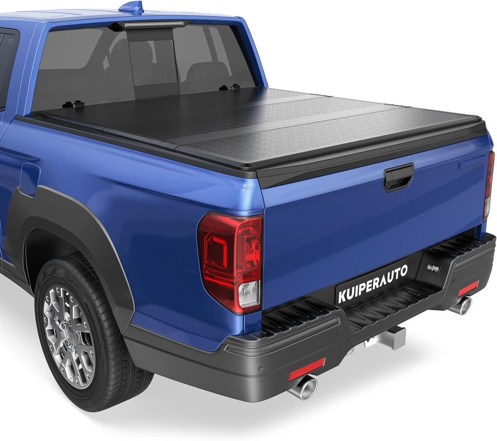 Hard Tri Fold Truck Bed Tonneau Cover Fleetside Compatible with 2017-2026 Honda Ridgeline 5FT Bed Cover On Top 64 inch (w/o Ram Box)