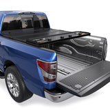 Aluminum Quad Hard Truck Bed Tonneau Cover Compatible for 20162024 Nissan Titan Fleetside 56 FT Bed On Top 67 inch2X 60 Inch Light Strip 6500K White 3900LLM