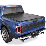 Fiberglass Tri Hard Truck Bed Tonneau Cover Compatible for 20092014 Ford F150 Styleside Not for Flareside 65 FT Bed On Top 763 inch Truck Bed Cover