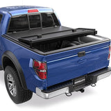 Fiberglass Hard Tri Truck Bed Tonneau Cover Compatible for 20152025 Ford F150 F150 Styleside Not for Flareside 55FT Bed incl Utility Track System wLight Strip