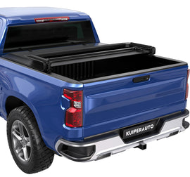 Soft Tri 5.8FT Truck Bed Tonneau Cover Compatible for 2019-2026 Chevy Chevrolet Silverado/GMC Sierra 1500 (Excludes 2019 Classic Model) Fleetside On Top -69.6 Inch