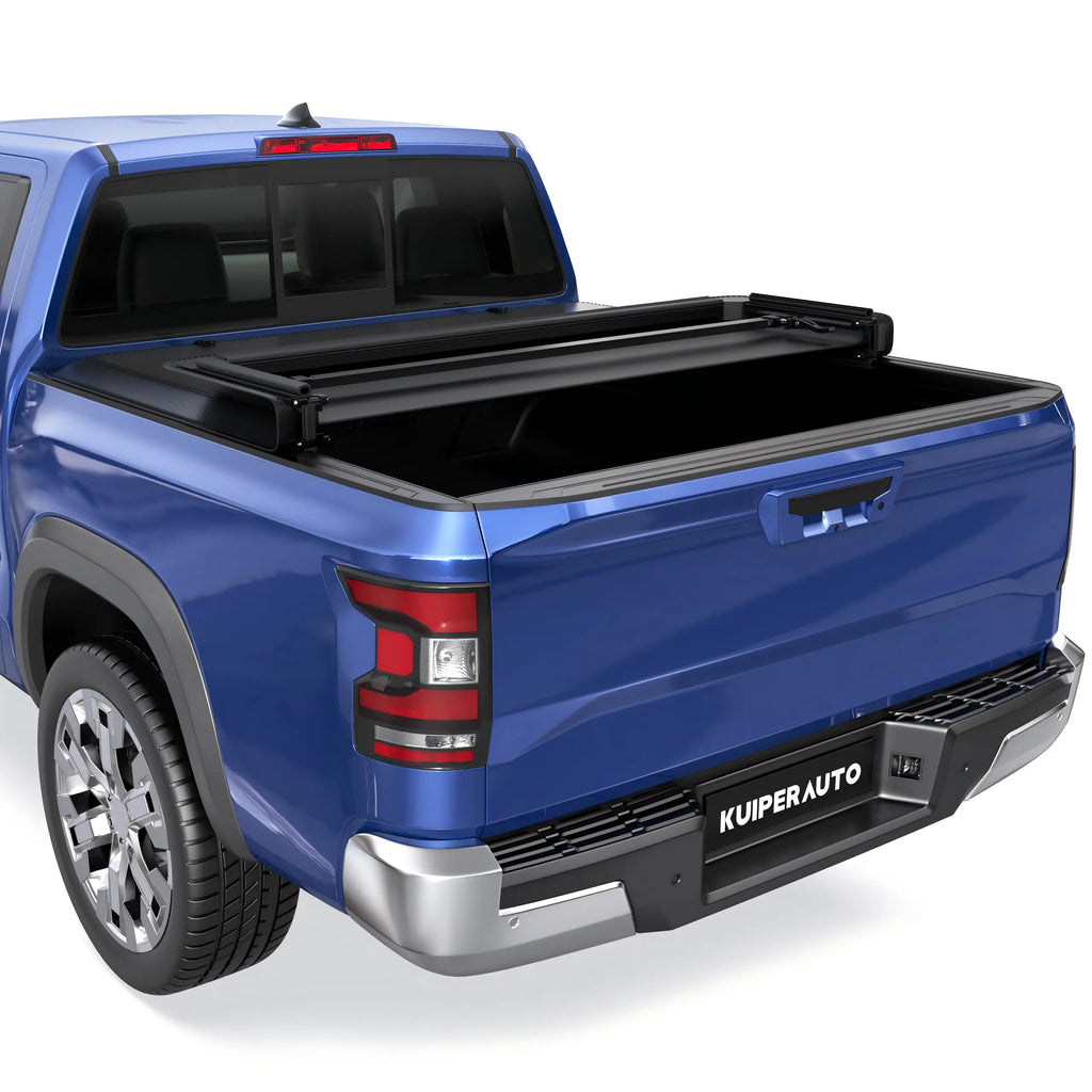 KUIPERAUTO 6FT Soft 3-Folding Tonneau Cover Compatible for Nissan Frontier 2005-2026 Fleetside Truck Bed Cover Waterproof On Top Tri Fold 72Inch