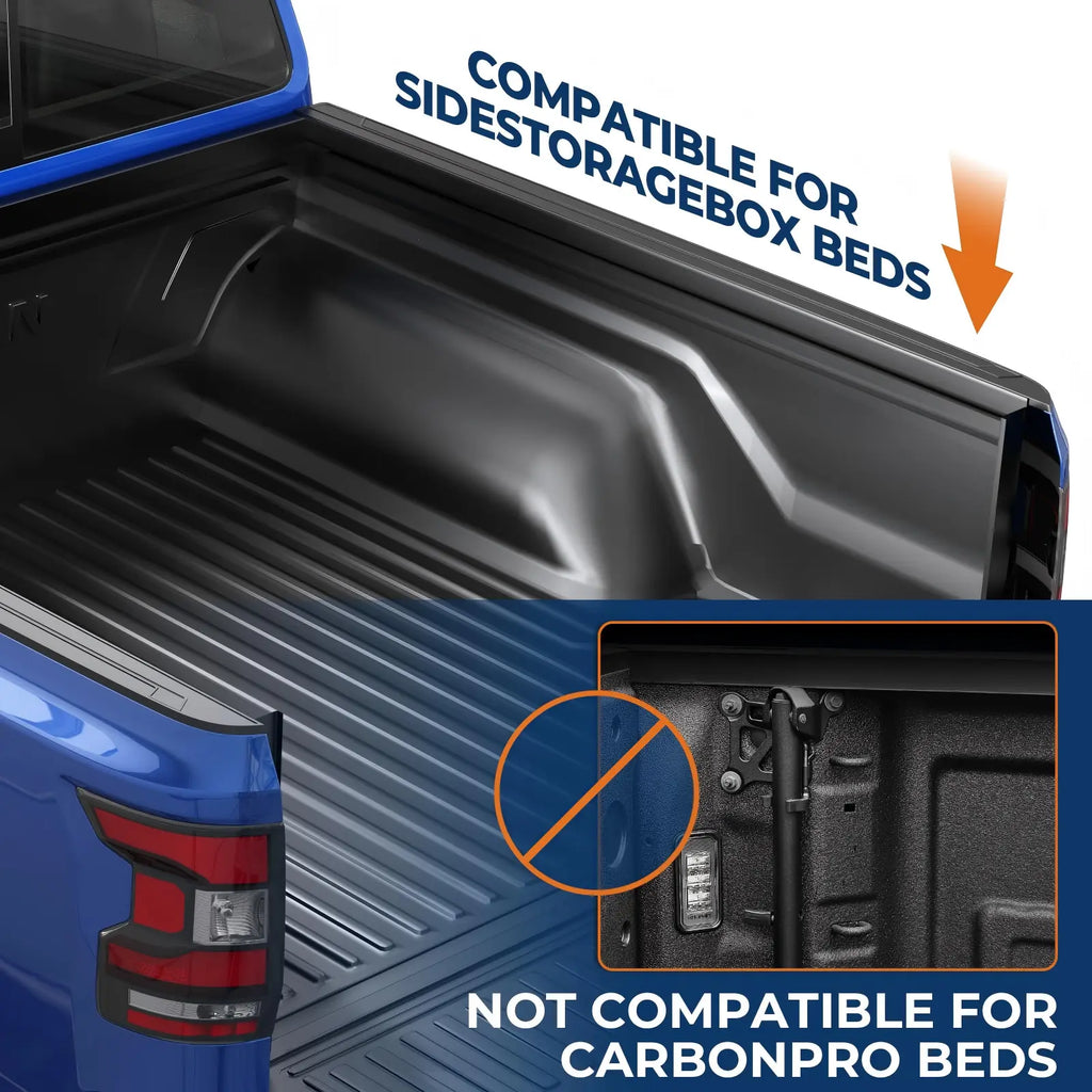 KUIPERAUTO 6FT Soft 3-Folding Tonneau Cover Compatible for Nissan Frontier 2005-2026 Fleetside Truck Bed Cover Waterproof On Top Tri Fold 72Inch