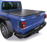 KUIPERAUTO 5 FT Low-Profile Hard Quad-Fold Tonneau Cover Compatible for 2020-2026 Jeep Gladiator JT Aluminum Truck Bed Cover w/or w/o Trail Rail System