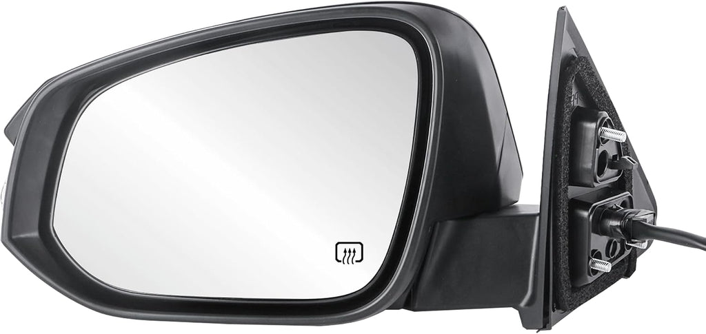 KUIPERAUTO Power Door Mirror Driver Side Compatible with 2014-2019 Toyota Highlander TO1320317 Power Adjustment Heated Glass Manual Folding Mirror w/Turn Signal Left Replacement/6pin