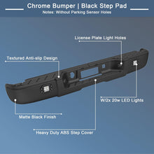 Load image into Gallery viewer, Rear Step Bumper Assembly For Chevy Silverado/GMC Sierra 1500 2500 Steel Complete Back Bumpers