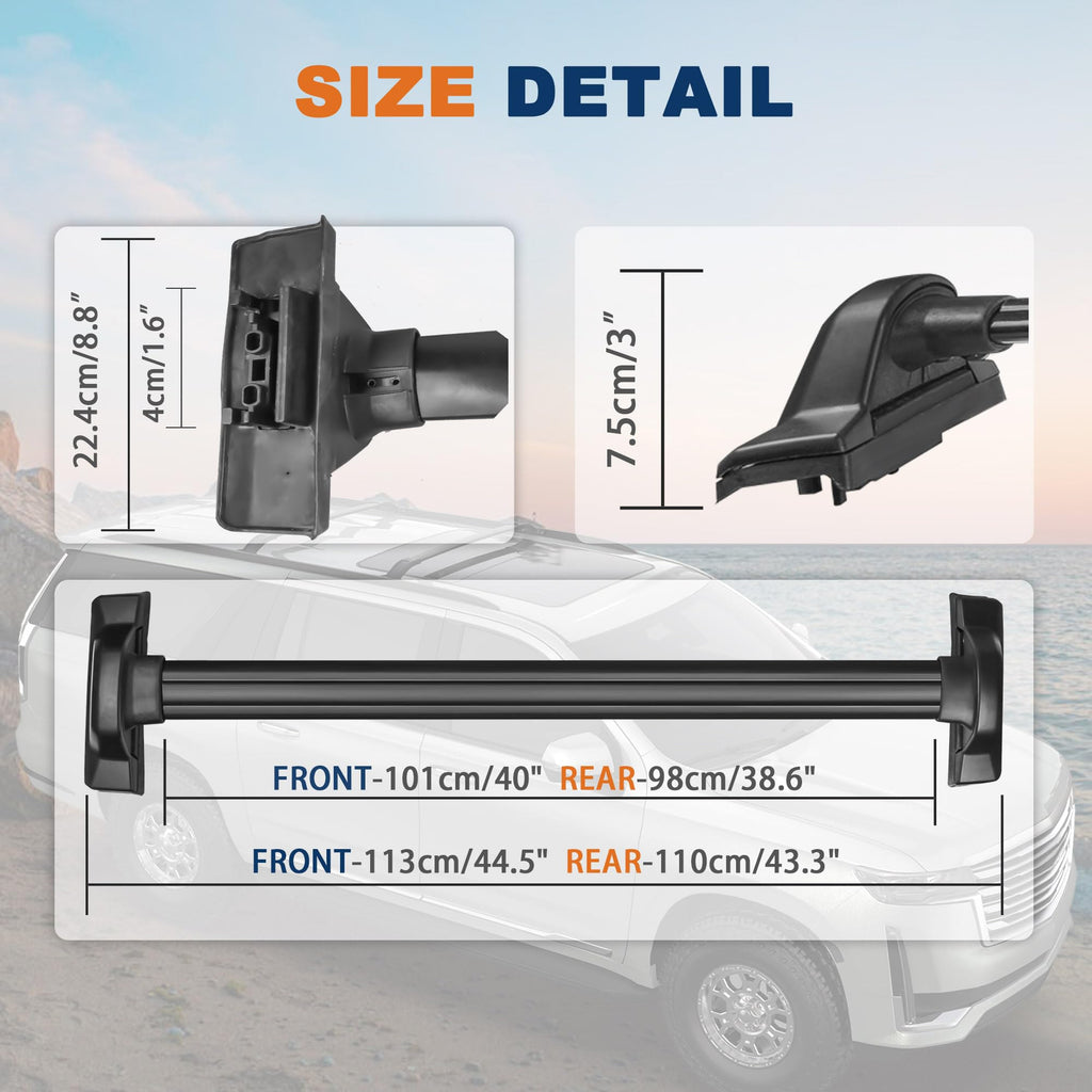 KUIPERAUTO 165lbs Aluminum Roof Rack Cross Bars Compatible for 2007 2008 2009 2010 2011 Honda CRV CR-V Rooftop Luggage Carrier Rack for Bike Canoe Kayak Cargo Box