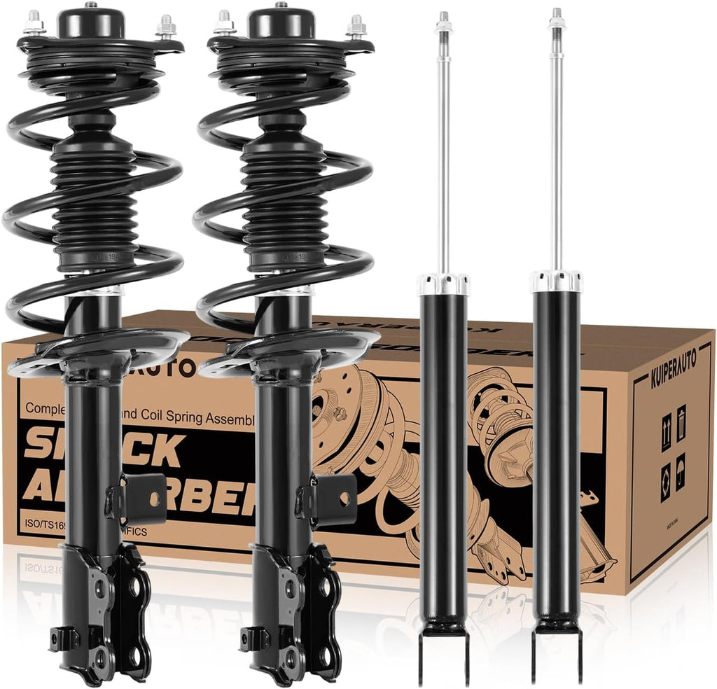 Front and Rear Quick Struts w/Coil Spring Compatible for 2012-2014 Hyundai Sonata Kia Optima 182587 182588 349243