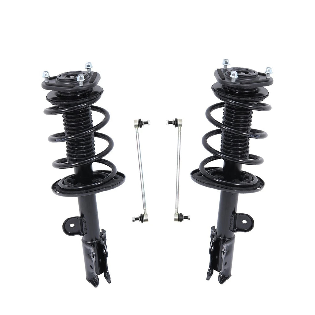 Front Struts Assembly Sway Bars Links Kit Compatible for 2006-2012 Toyota RAV4 3.5L 4PCS Struts w/Coil Spring 2 Sway Bars Links
