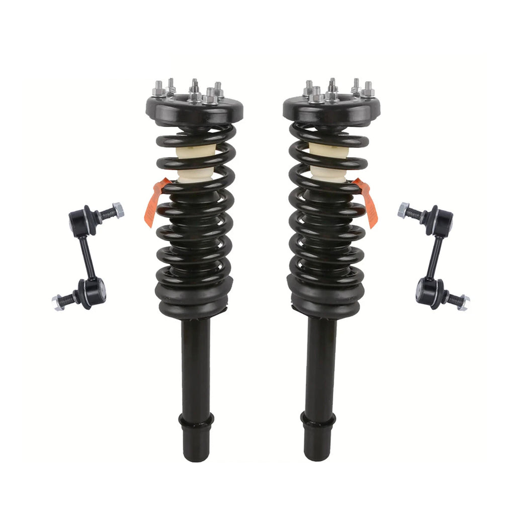 KUIPERAUTO 4PCS Front Struts Assembly Compatible for 2003 2004 2005 2006 2007 Honda Accord Strut w/Coil Spring 2 Sway Bar Links