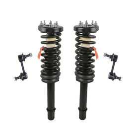 KUIPERAUTO 4PCS Front Struts Assembly Compatible for 2003 2004 2005 2006 2007 Honda Accord Strut w/Coil Spring 2 Sway Bar Links