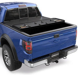 KUIPERAUTO 5.5FT Hard Tri-Fold Truck Bed Tonneau Cover For 2015-2024 Ford F150 Styleside 5.5FT Bed (Not for Flareside)