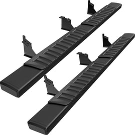 6 Inches Aluminum Black Running Boards Side Steps For 2005-2024 Toyota Tacoma Double Cab OEM Style