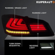 Load image into Gallery viewer, LED Tail Lights Assembly For 2013-2015 Honda Accord 9th Gen Sedan Smoke Lens w/ Amber Sequential Turn Signal (Set of 2)